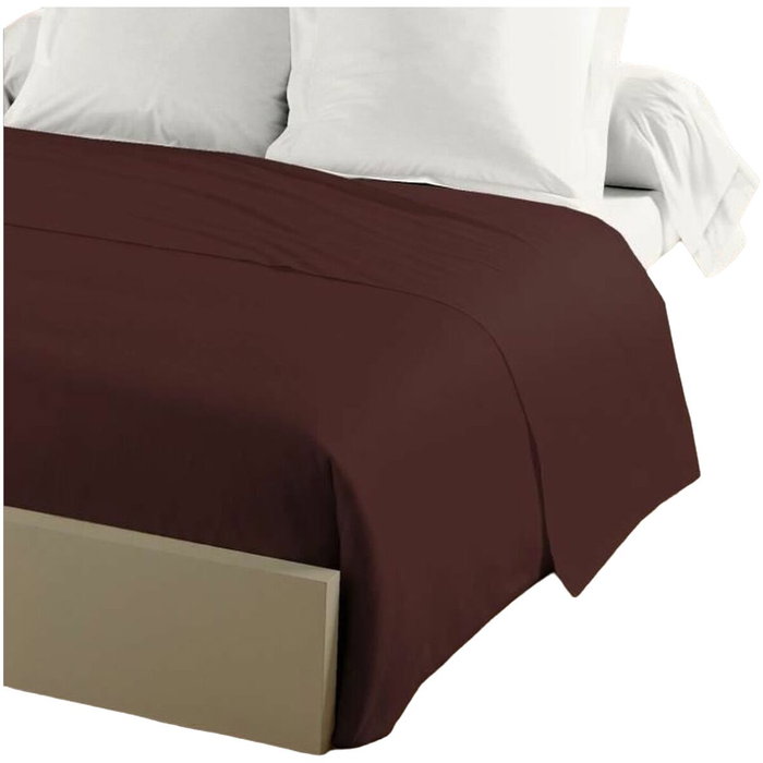 Lovely Home Drap plat Marron chocolat 240 x 300 cm Lovely Home Drap plat Marron chocolat 240 x 300 cm