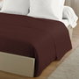 Lovely Home Drap plat Marron chocolat 240 x 300 cm