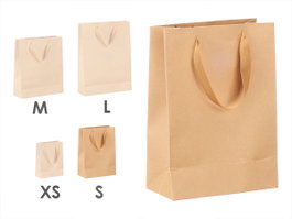 PINCELLO Sac en papier Kraft lisse marron