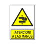 DUVER Signalétique de danger autocollante 105x74 mm - ¡ATENCION! A LAS MANOS