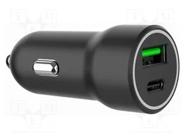 GEMBIRD Chargeur de voiture USB-A et USB-C 20W
