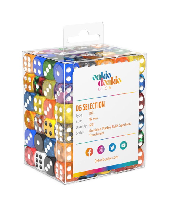 Oakie Doakie Dice Retail Pack D6 16 mm Mixed (120) units