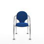 Piqueras Y Crespo Chaise Hellín Bleue avec Bras Fixes et Dossier Fixe