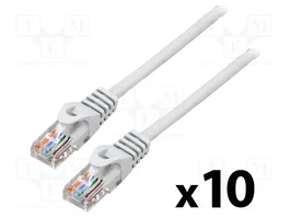 LANBERG Cordon de raccordement Cat 5e U/UTP RJ45 0,25m