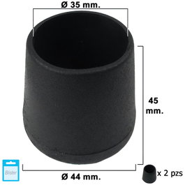 MAURER Contera Cónica Negra 35mm, Blister de 2 pièces