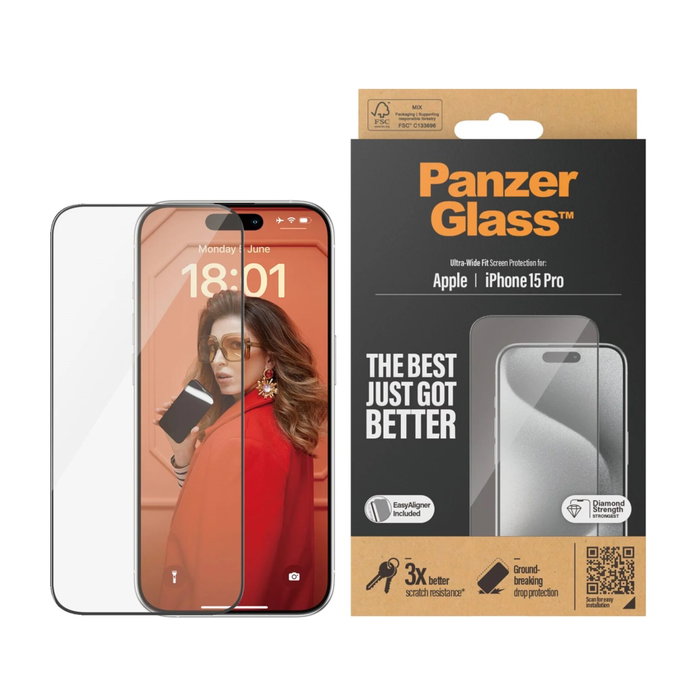 PanzerGlass Film Protecteur pour iPhone 15 Pro
