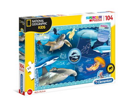 Clementoni National Geographic Kids Explorateur des océans Puzzle éducatif 104 pièces pour enfants à partir de 6 ans
