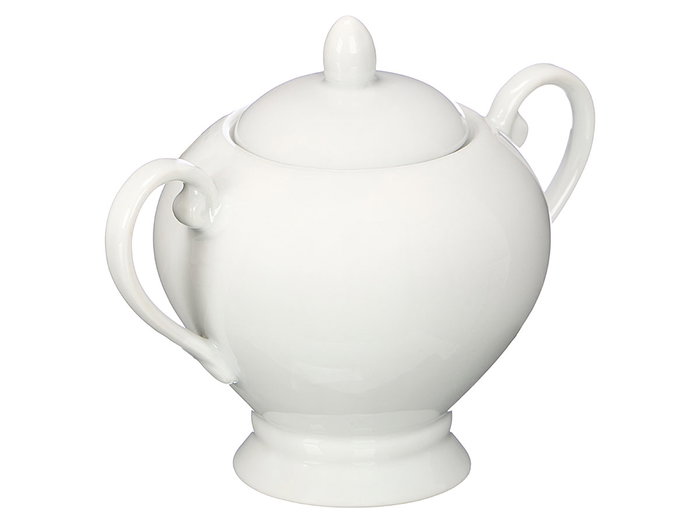 Vessia Sucrier porcelaine blanc avec anses 15x12x10 cm (Set de 36)