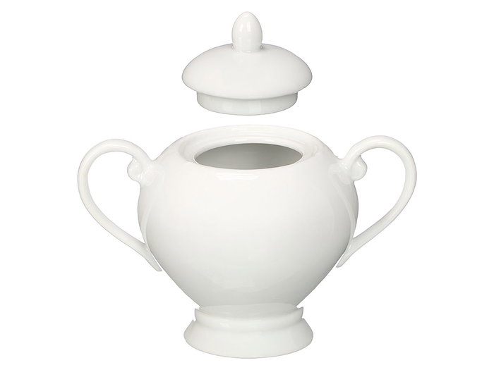 Vessia Sucrier porcelaine blanc avec anses 15x12x10 cm (Set de 36)