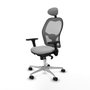 Piqueras y Crespo Chaise de Bureau avec Appui-tête Jorquera 3D086N1 Gris clair