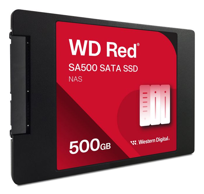 Western Digital WD Red SA500 SSD SATA 2.5" NAS 500 Go - Disque SSD optimisé pour serveurs NAS 24/7