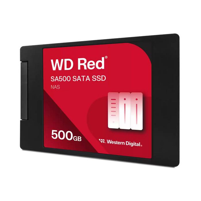 Western Digital WD Red SA500 - Disque SSD NAS interne, 500 Go, SATA 6 Gb/s, 2,5", vitesse de lecture 560 Mo/s, écriture 530 Mo/s