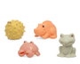KioKids Set de 4 Animaux Jouets de Bain Antimoisissure Écologiques en PVC et Blé Colorés pour Bébé 3 Mois et Plus