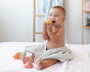 KioKids Set de 4 Animaux Jouets de Bain Antimoisissure Écologiques en PVC et Blé Colorés pour Bébé 3 Mois et Plus