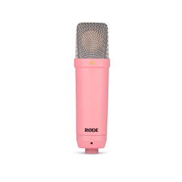 RODE NT1 Signature Pink – Microphone à condensateur de studio avec capsule HF6, support, filtre anti-pop et câble XLR