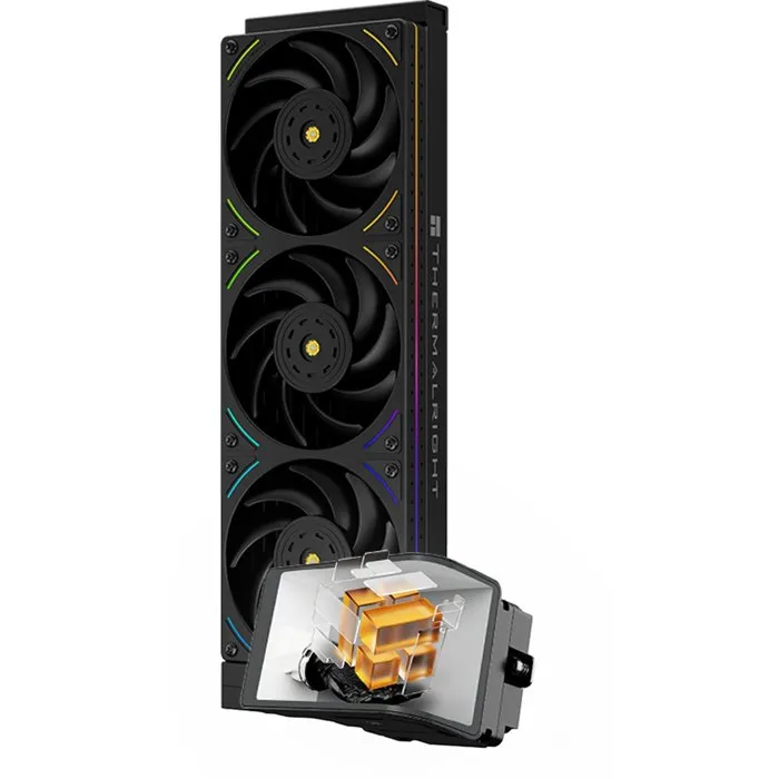 Thermalright Wonder Vision 360 UB ARGB WONVIS36UBAR-BK - Watercooling AIO pour CPU - Pompe avec écran 6.67" AMOLED - 3 ventilateurs 120 mm ARGB - Noir