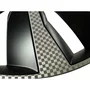 WRC - Lot de 4 enjoliveurs 16 pouces - Style carbone bicolore noir - Compatibles pneus 16 pouces - Facile à installer