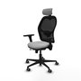 Piqueras Y Crespo Chaise de bureau Jorquera, Sincro/Traslack, Gris clair/Noir