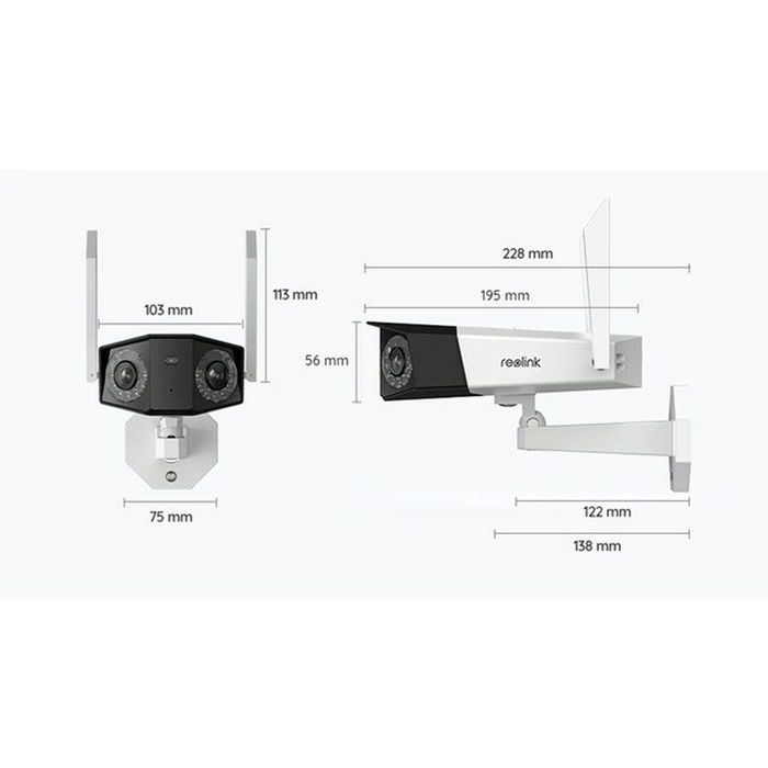 Reolink Duo Series W730 Caméra de surveillance WiFi extérieure PoE 4K 180° noir V2