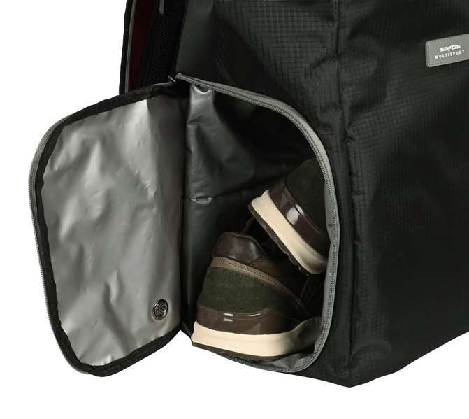 Safta Sac à dos multisports pour ordinateur portable 13,3", noir et rouge, dimensions 28x50x22 cm