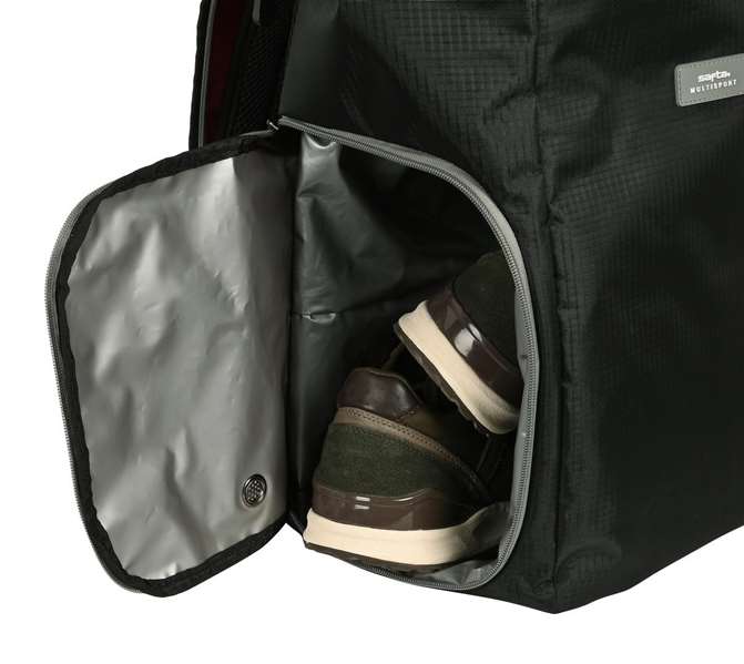 Safta Sac à dos multisports pour ordinateur portable 13,3", noir et rouge, dimensions 28x50x22 cm
