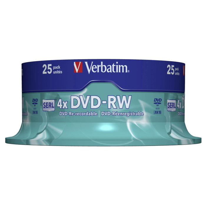 Verbatim DVD-RW Multicouleur 25 Unités 4,7 GB 4x