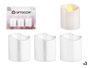Giftdecor Lot de 3 bougies LED Taco 18 x 4 x 13.8 cm en plastique blanc (Set de 24)