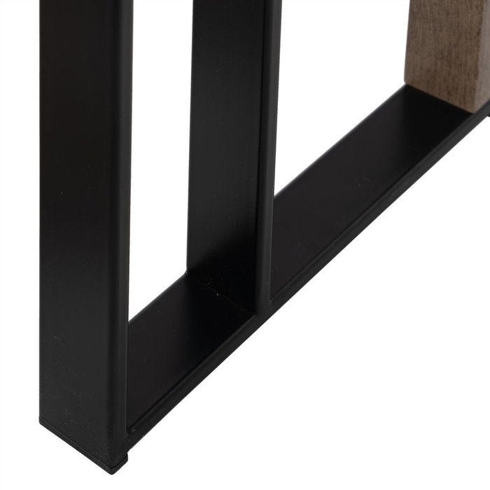 BigBuy Home Meuble d'Entrée NUDE Noir Naturel 110 x 30 x 75 cm