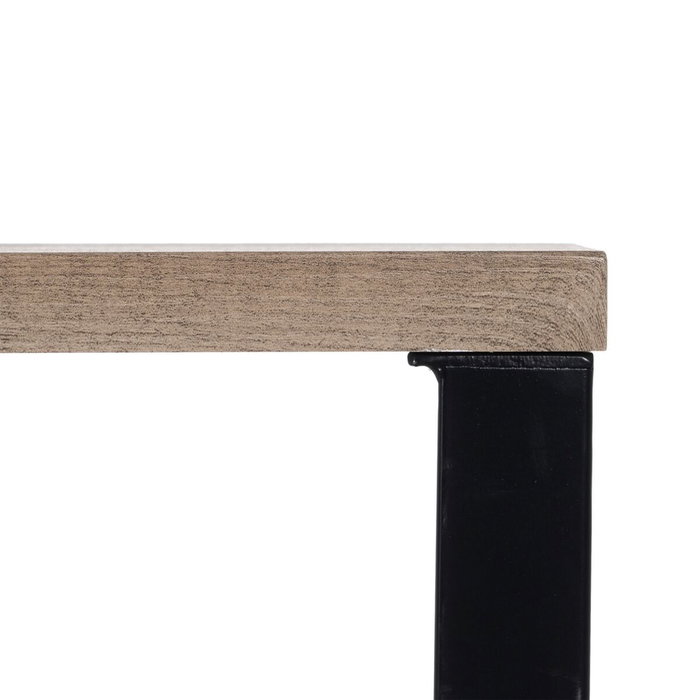 BigBuy Home Meuble d'Entrée NUDE Noir Naturel 110 x 30 x 75 cm