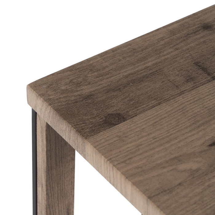 BigBuy Home Meuble d'Entrée NUDE Noir Naturel 110 x 30 x 75 cm