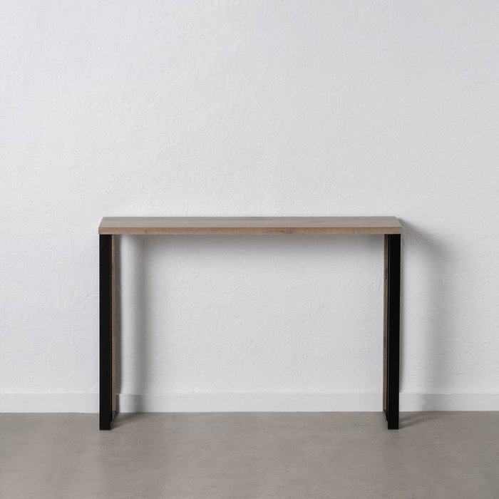 BigBuy Home Meuble d'Entrée NUDE Noir Naturel 110 x 30 x 75 cm