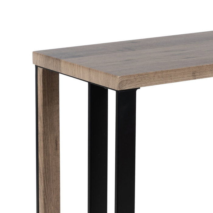 BigBuy Home Meuble d'Entrée NUDE Noir Naturel 110 x 30 x 75 cm
