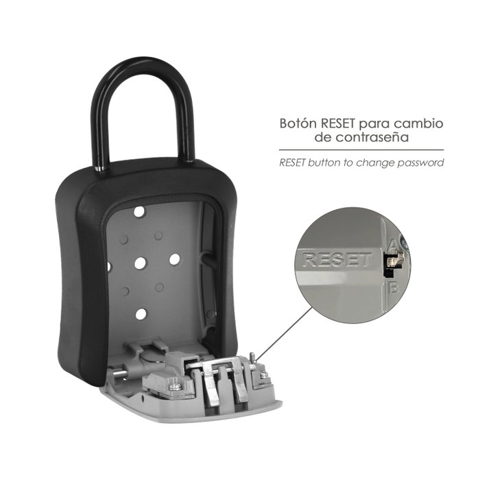 WOLFPACK LINEA PROFESIONAL Boîte de sécurité pour clés avec code et arche 175x95x40 mm
