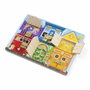 Melissa & Doug Planche d'activités Montessori en bois multicolore avec loquets