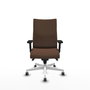 Piqueras Y Crespo Chaise de bureau Albacete confidente, Marron foncé, Mécanisme Synchro, Brazos 2D