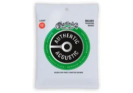 MARTIN Jeu de cordes acoustique Authentic Silked Phosphor Bronze 92/8 Light 12-54