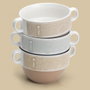 Home Deco Factory Bol à soupe bicolore avec anses NATURAL