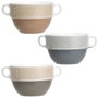Home Deco Factory Bol à soupe bicolore avec anses NATURAL