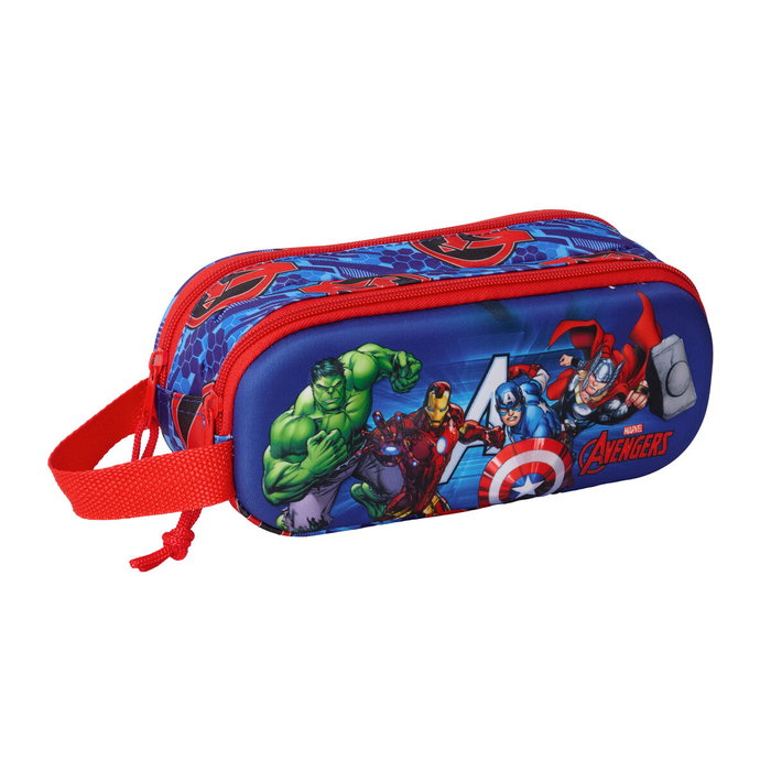 Trousse Fourre-Tout Double The Avengers Rouge Bleu foncé 21 x 8 x 6 cm 3D Trousse Fourre-Tout Double The Avengers Rouge Bleu foncé 21 x 8 x 6 cm 3D