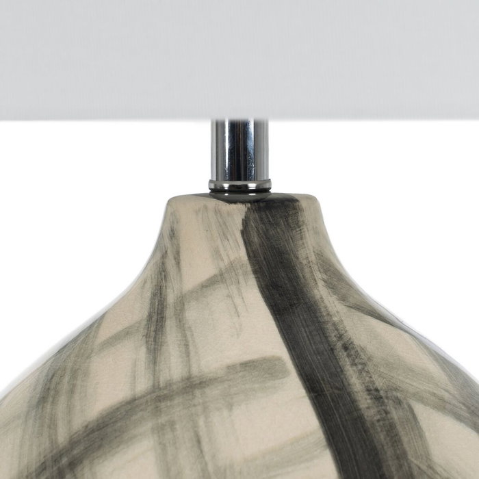 BigBuy Home Lampe de bureau Blanc Noir