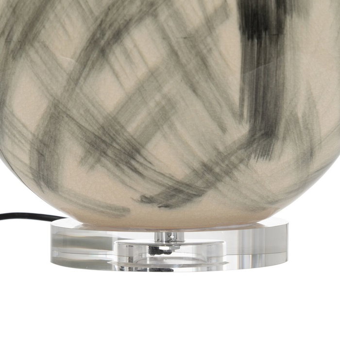 BigBuy Home Lampe de bureau Blanc Noir