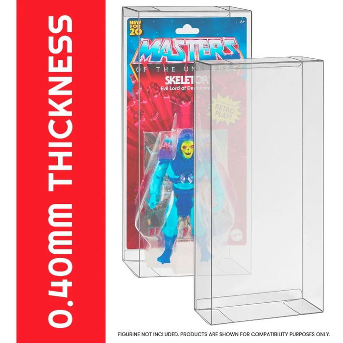 Pack 10 boîtes de protection en PET pour figurines Masters of the Universe Origins Power Posing (Carded) Box Pack 10 boîtes de protection en PET pour figurines Masters of the Universe Origins Power Posing (Carded) Box