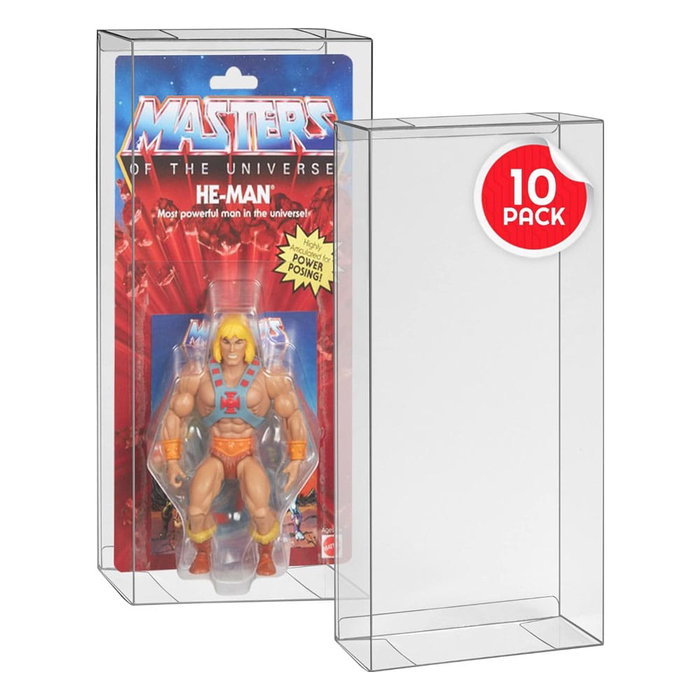 Pack 10 boîtes de protection en PET pour figurines Masters of the Universe Origins Power Posing (Carded) Box Pack 10 boîtes de protection en PET pour figurines Masters of the Universe Origins Power Posing (Carded) Box