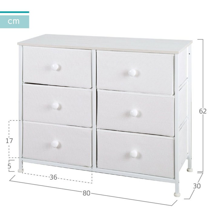 Max Home Commode Max Home Blanc 80 x 62 x 30 cm Max Home Commode Max Home Blanc 80 x 62 x 30 cm