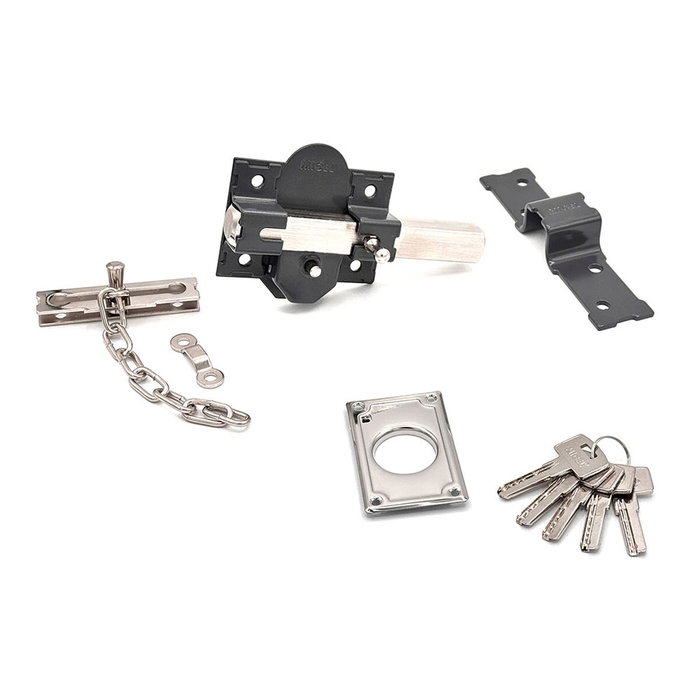 Serrure de sécurité Micel crr10 86b/50 Acier Gris 50 mm Recouvrir Serrure de sécurité Micel crr10 86b/50 Acier Gris 50 mm Recouvrir