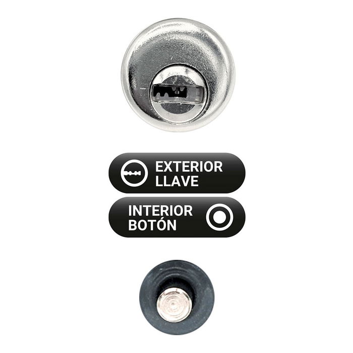 Serrure de sécurité Micel crr10 86b/50 Acier Gris 50 mm Recouvrir