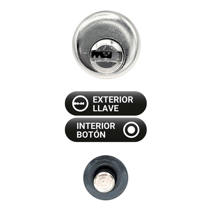 Serrure de sécurité Micel crr10 86b/50 Acier Gris 50 mm Recouvrir Serrure de sécurité Micel crr10 86b/50 Acier Gris 50 mm Recouvrir