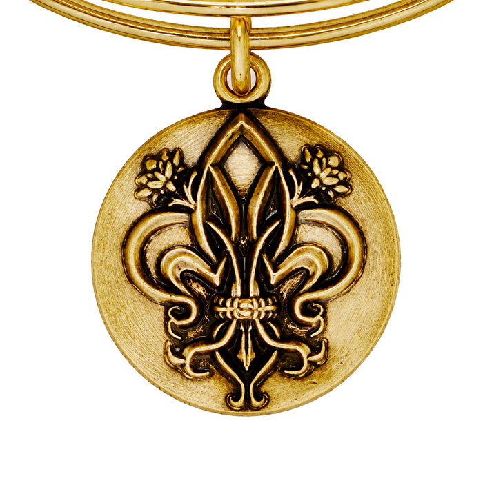 Alex And Ani Bracelet Fleur Lis III Acab Doré 20cm
