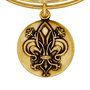 Alex And Ani Bracelet Fleur Lis III Acab Doré 20cm