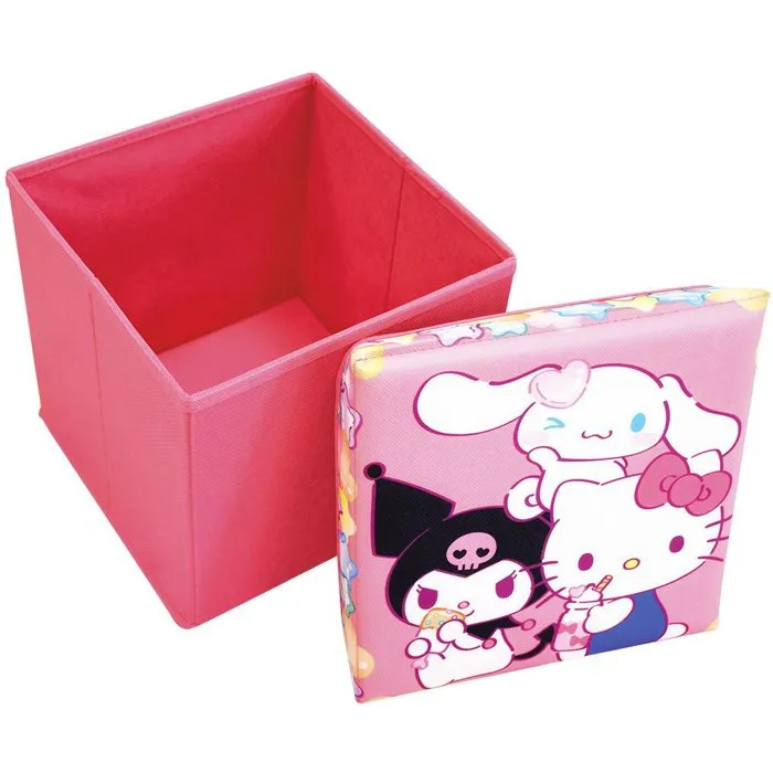 Fun House Ensemble table et tabouret de rangement Hello Kitty pliable Fun House Ensemble table et tabouret de rangement Hello Kitty pliable